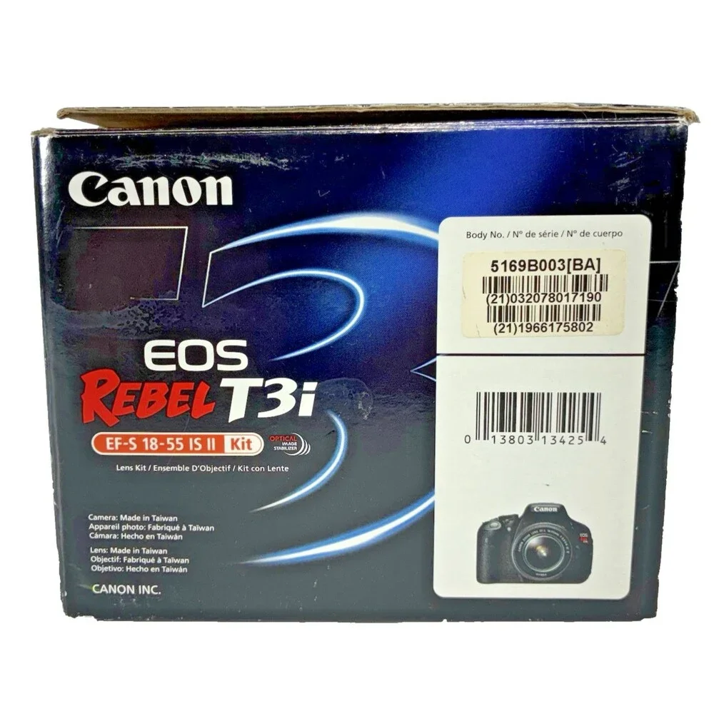 Canon EOS Rebel T3i 18.0MP Empty Box and Replacement Manuals